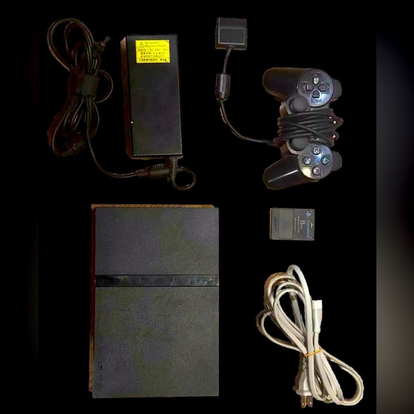 PS2 Slim Design Kit Complete W/ Power Cord, AV-Wire,1 Controller & 1 Memory Card - Picture 1 of 2